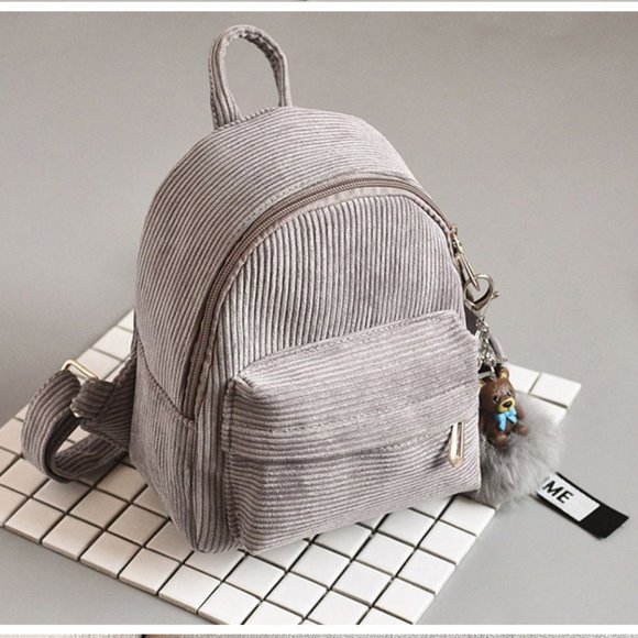 Handbags - FEMALE MINI LIGHT GRAY BACKPACK